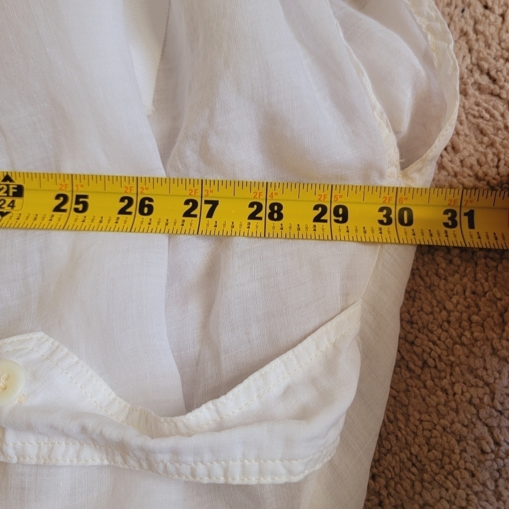 Anthropologie Lilka Oversized White Zip Up Top XS/S - Picture 9 of 11